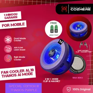 COZHERE Fan Cooler AL19 THANOS Purple Pendingin Kipas Hp Gaming Special Edition FunCooler For Mobile Phone Universal Android IOS