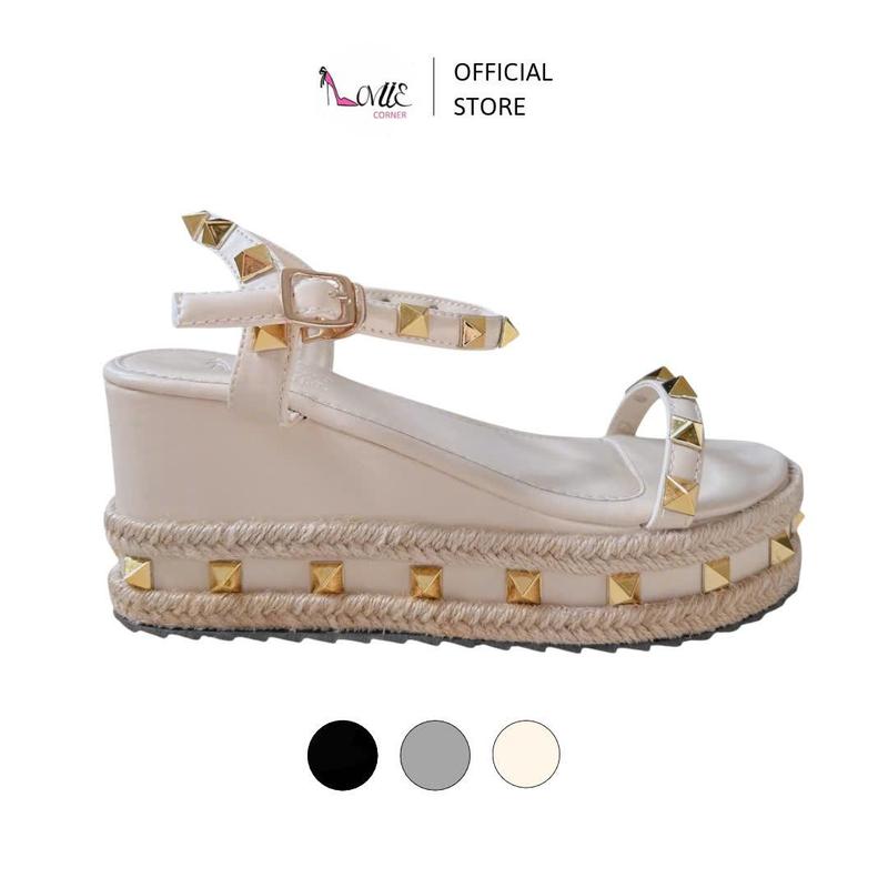 LOVIIECORNER - SANDAL NỮ THỜI TRANG QUAI NGANG ĐÍNH ĐÁ SANG TRỌNG - SANDAL NỮ MÙA HÈ ĐẾ XUỒNG ĐỆM TRẦN BÔNG ÊM  8 PHÂN - S250813 - S250903 - D250911