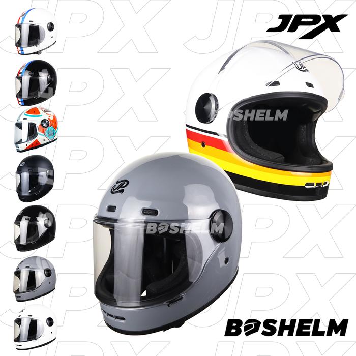 Jual Helm Retro JP ROKR Solid Helm Full Face SNI - 04 WHITE CREAM, M ...