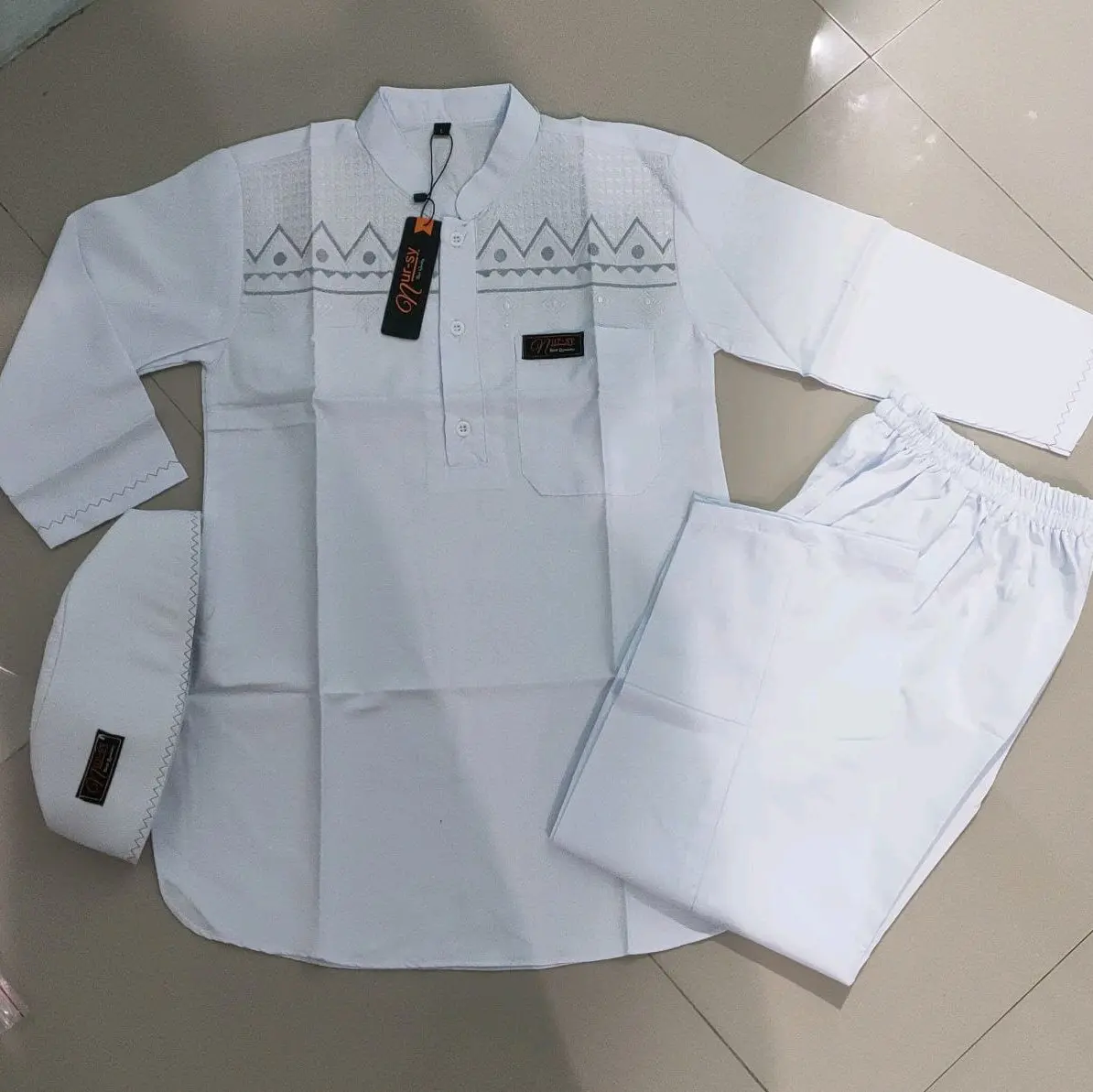 SET KOKO ANAK PUTIHAN BY NUR_SY COLLECTION SERAGAM TK,MADRASAH DAN MANASIK HAJI Baju Celana Muslim