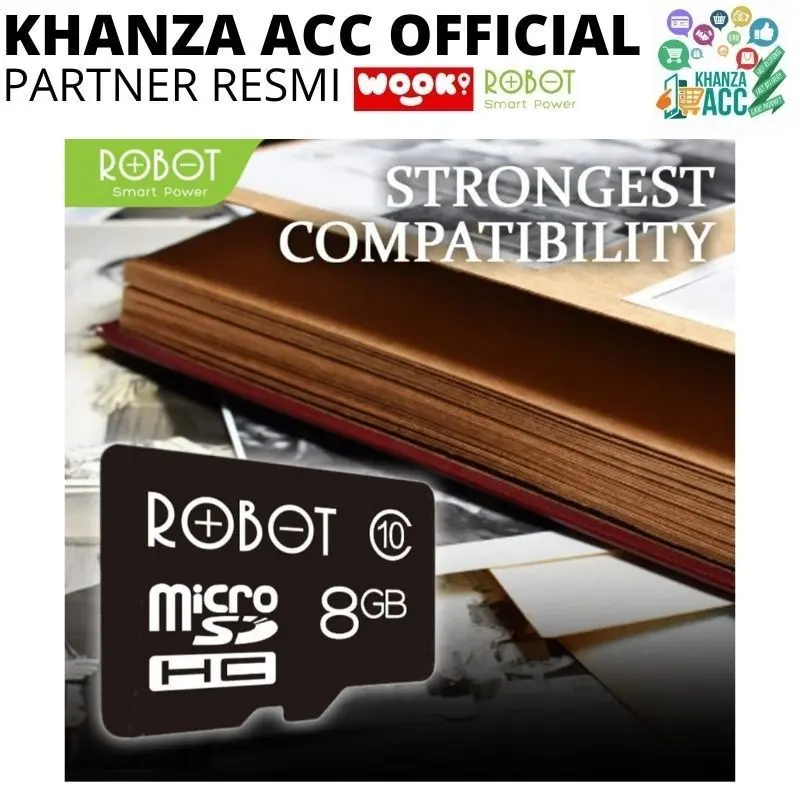 Robot Kartu Memori HP Micro SD 8GB Class 10 Memory Card Original Bergaransi Resmi 2