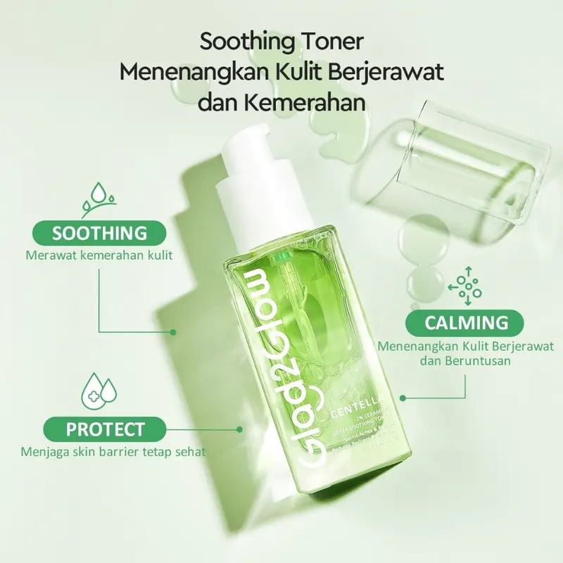 ￼ Glad2Glow Centella 2% Ceramide Soothing Toner 40ml Facial Toner Acne Toner 0