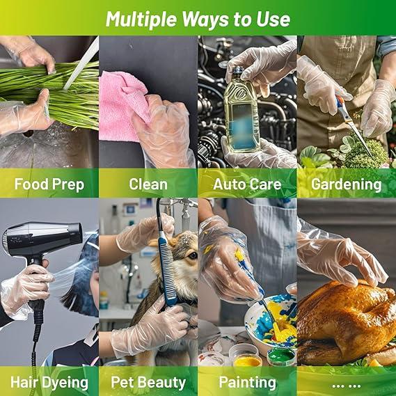 Latex & Powder Free, Food safe,Disposable TPE Cooking Gloves, Ideal for Cleaning and Food Prep 5
