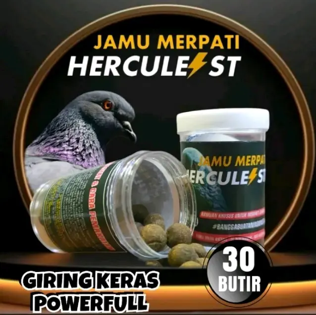 JAMU MERPATI HERBAL HERCULES ISI 30 BUTIR LAGI VIRAL vitamin burung obat keket