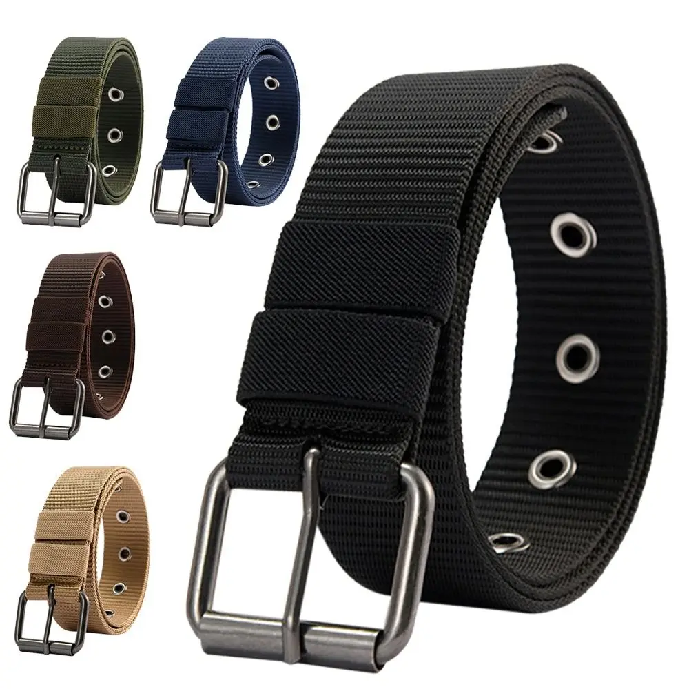 Quần Cao Bồi Thiết Kế Thương Hiệu Sang Trọng Thời Trang, Thắt Lưng Bện Vải Nylon, Dây Đeo Váy Nữ, Khóa Ghim, Dây Thắt Lưng Dệt