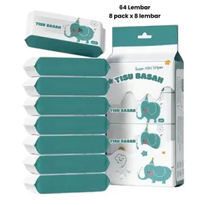 Tisu Basah Mini Travel isi 8 Pack tanpa wangi Tissue Bayi Wipes