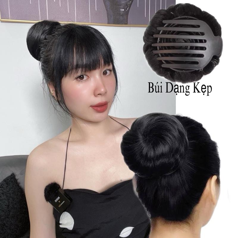 Tóc Búi Giả Tròn Củ Tỏi CAO CẤP - Dạng Kẹp dành cho tóc ít tóc mỏng