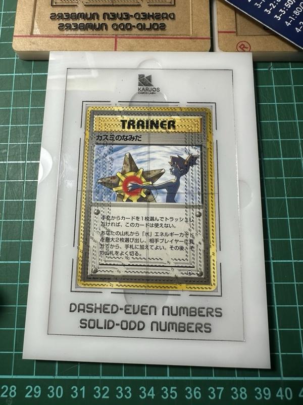 Karjos Card Lab+ CARD CENTERSCOPE Alat Ukur Centering Kartu TCG Pokémon Pokemon Presisi Laser Cut Acrylic Tebal Grading Tool Kolektor PSA BGS CGC