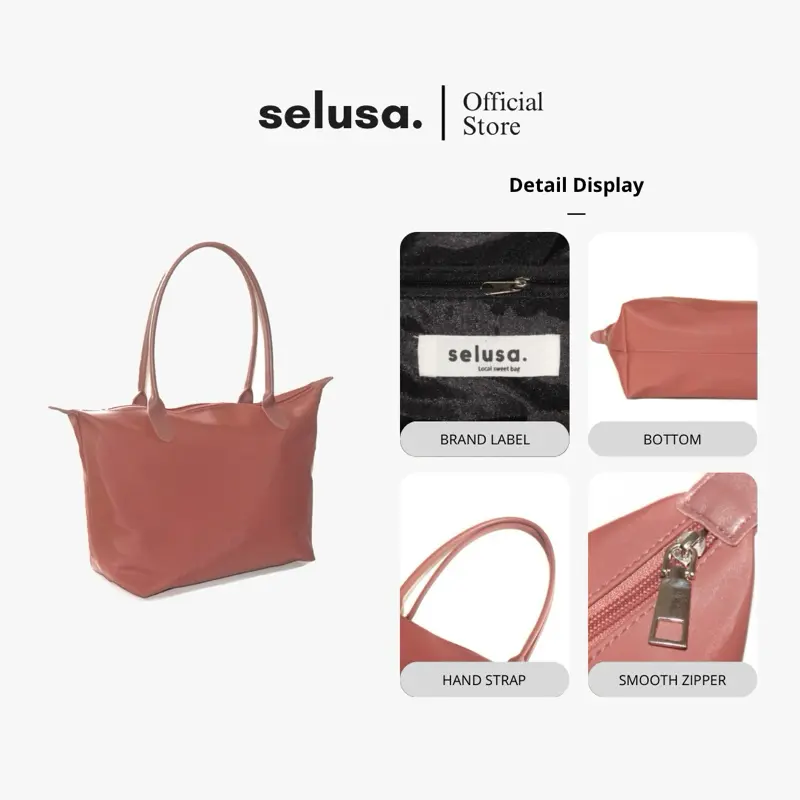 SELUSA AMBER NYLON TOTEBAG Water Splash | Tas Bahu Tas Jinjing Nilon Wanita 3