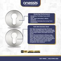 Gambar Onassis Key Ring 200 Plat Penutup Lubang Kunci Pintu Stainless Steel SUS 304 - Stainless Steel dari ONASSIS BELLUCCI OFFICIAL Kota Tangerang 5 Tokopedia