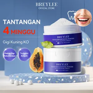 [HOT] [OFFICIAL] [gigi putih]BREYLEE Teeth Whitening Powder 55gr [1Pcs/2Pcs]Whitening Tooth Powder / Probiotik /Pemutih Gigi Mutiara /pembersih karang gigi/menghilangkan kalkulus gigi /memperbaiki gigi kuning /menghilangkan bau mulut
