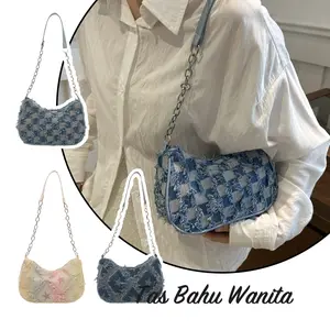 Tas Bahu Wantia Cantik Underarm Shoulder Bag Kain Elegant Sederhana Stylish Aesthetic