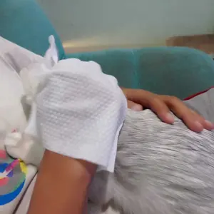 【Ready】Tisu Basah Anjing Kucing Sarung Tangan Pembersih Spa Murah | Pet Spa Cleaning Gloves | Pet Soft Pet Wipes Dog Cat | Tissue Basah Anabul Hewan Peliharaan Tanpa Mandi