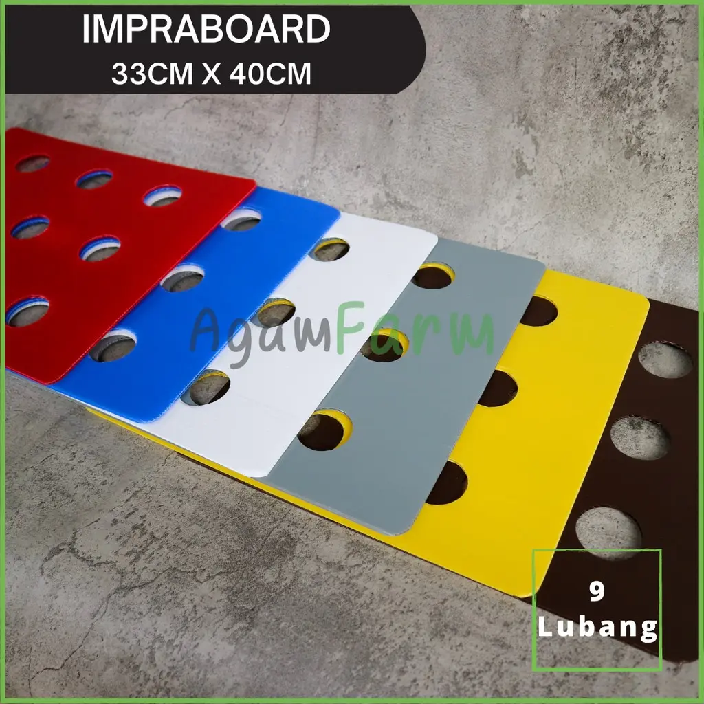 Penutup bak hidroponik / impraboard Hidroponik 9 Lubang