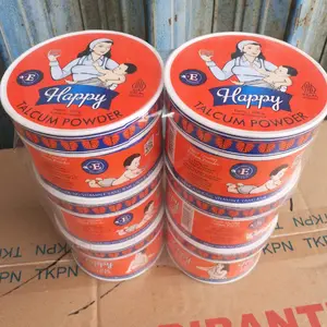 Bedak Happy 6 pcs Talcum powder happy 150g  bedak merah super quality vitamin E Kering