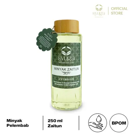 Syuga Minyak Zaitun - Perfume Body Oil dengan Vitamin E (Menyamarkan Stretch Marks dan Bekas Luka) Minyak PIjat Olive Oil | Minyak Argan | Minyak VCO | Minyak Jojoba 0