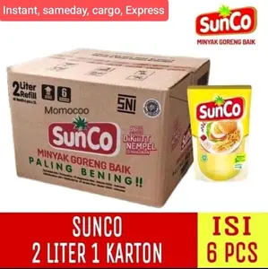 [SUNCO 2L×6POUC/1DUS] MINYAK GORENG BAIK PALING BENING