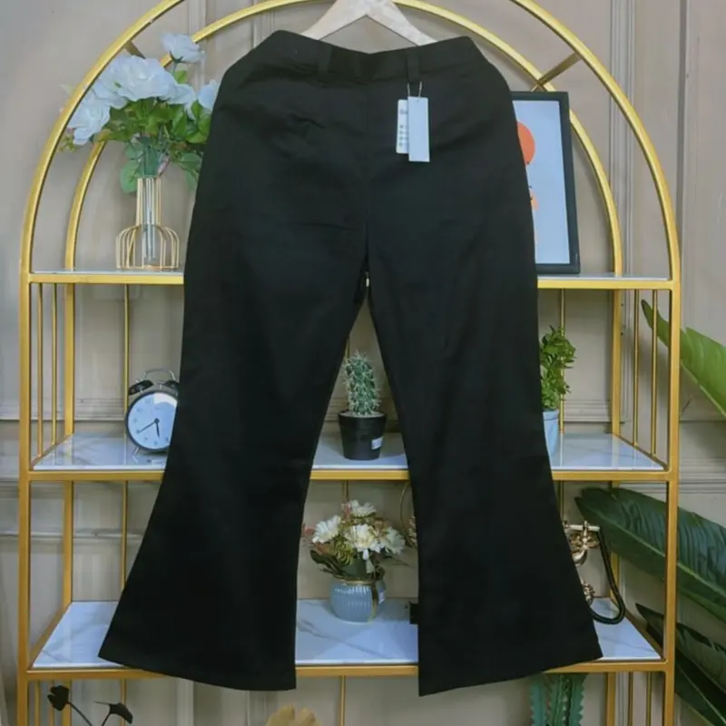 Celana Cutbray Soft Jeans Panjang untuk Wanita 0