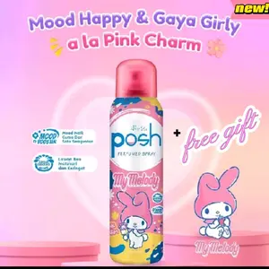 POSH PARFUM SPRAY PINK CHARM MY MELODY 150ML+FREE GIFT EDISI SANRIO/ PARFUM WANITA / PARFUM CEWEK/PARFUM LUCU/PARFUM BADAN/PARFUM TAHAN LAMA/PARFUM ANAK SEKOLAH