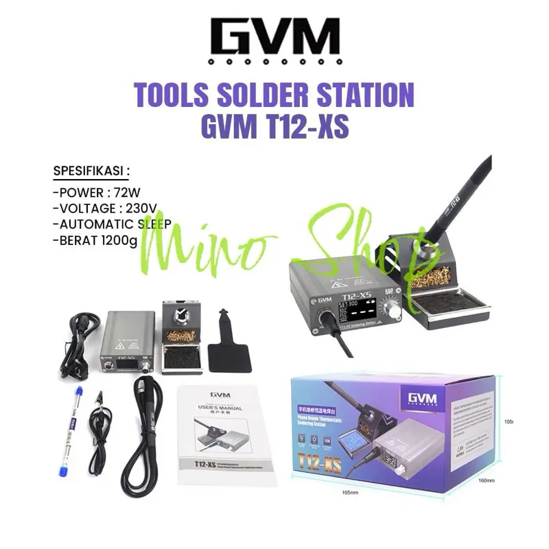 MESIN SOLDER STATION GVM T12-XS