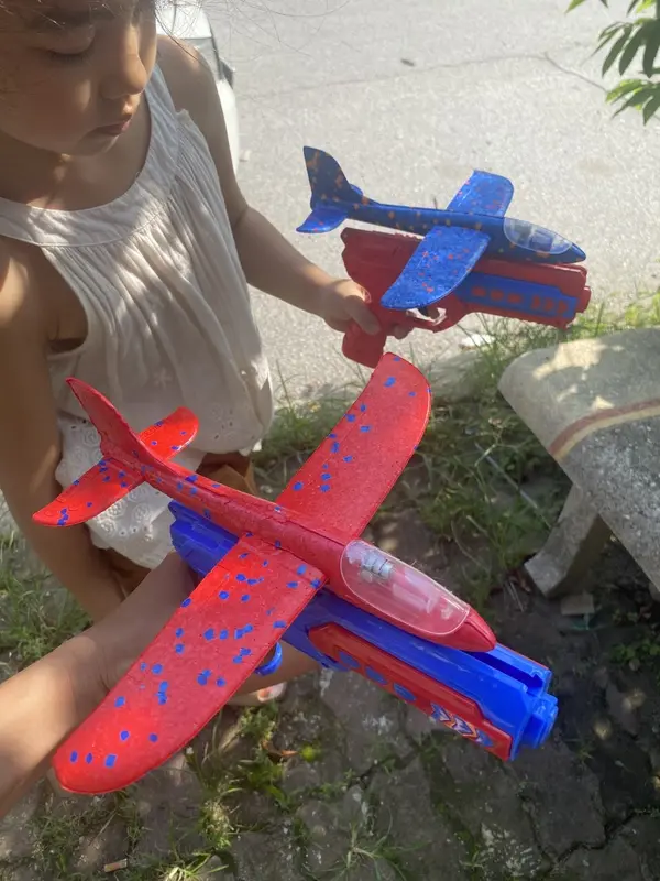 Đồ Chơi Vận Động Trẻ Em Bắn Máy Bay Xốp Có Đèn  Và Diều Ngoài Trời Toy 1