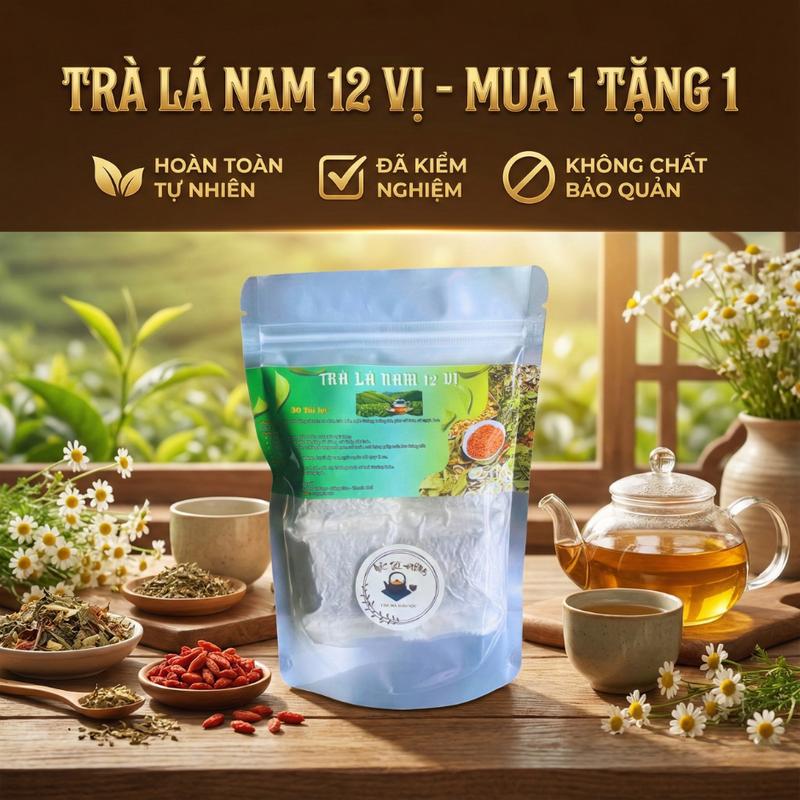 MUA 1 TẶNG 1 - Trà Lá Nam 12 Vị - Đã Qua Kiểm Nghiệm - 1 Set 30 Gói Tặng 30 Gói - Thảo Dược Tự Nhiên - Tea Nước Trà Chè