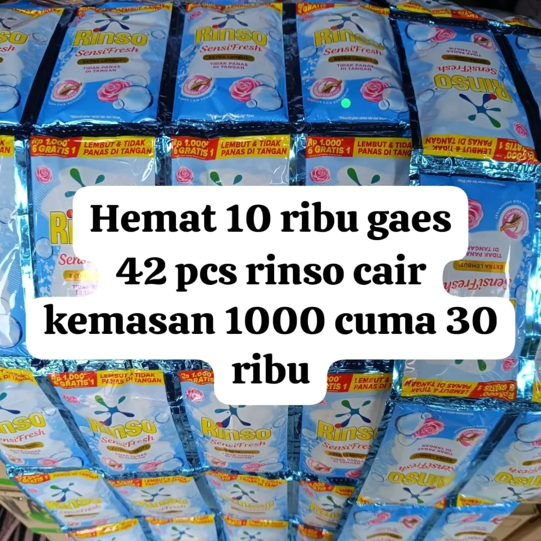 paket hemat 42 rinso cair jumbo 1000an warna random