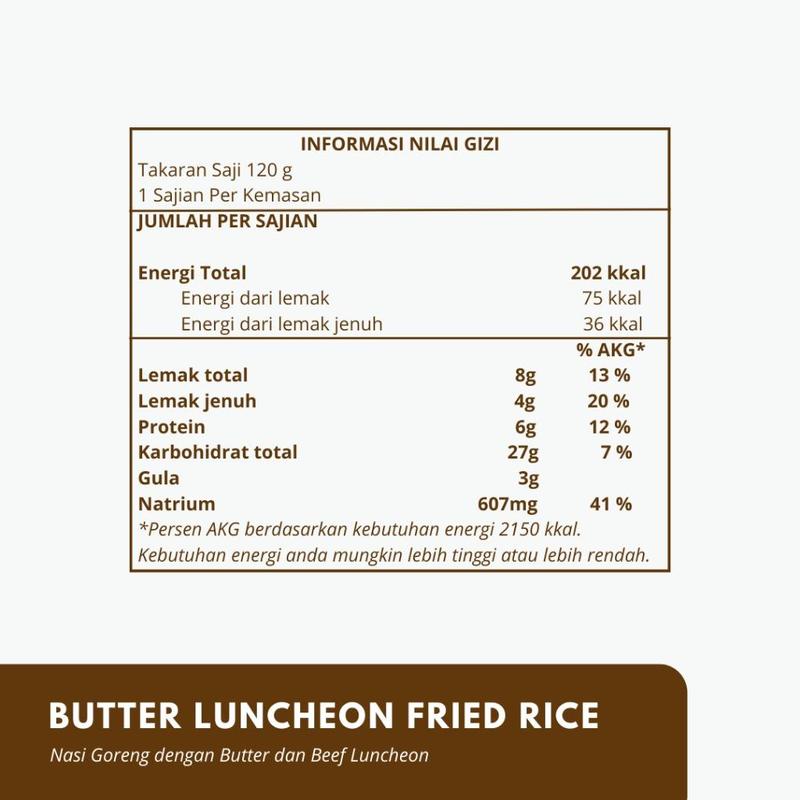 Satu Porsi Butter Luncheon Fried Rice | Frozen Food Ready Meal 3