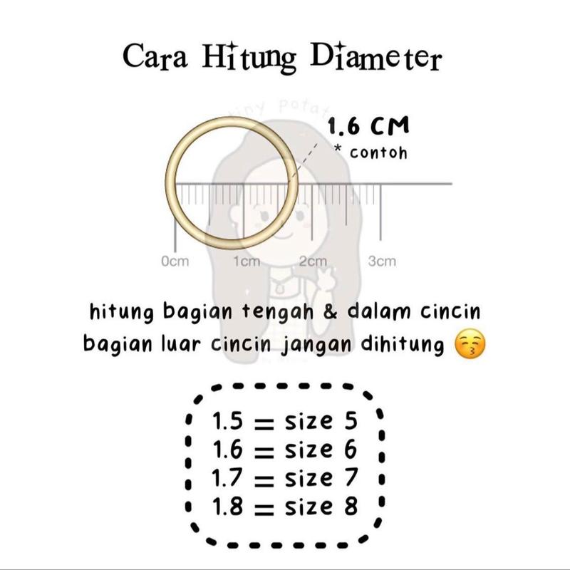TinyPotato • ( KOLEKSI MEWAH ) • Kalung Gelang Cincin Anting Mewah Anti Karat 1