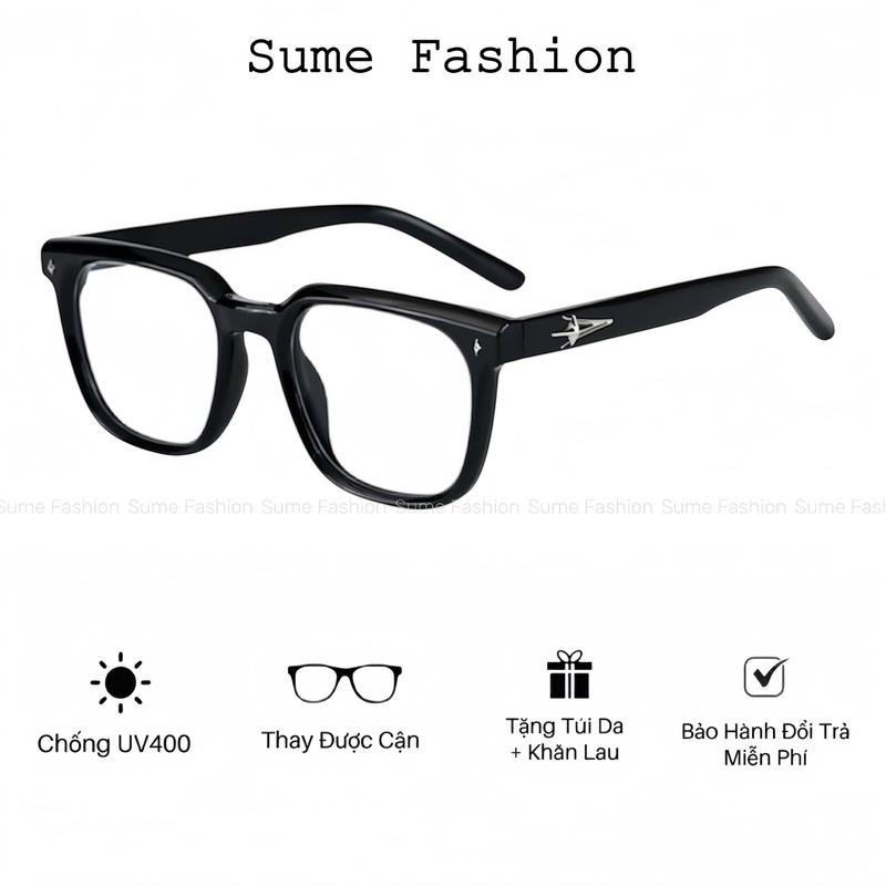 S16 Mắt kính mát nam nữ Sếp của chúng ta tròng kính mắt chống nắng gọng kính cận vuông thời trang