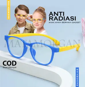 Kacamata Anak Lensa Antiradiasi Aman bermain Gadget Frame Lucu Kekinian WD182