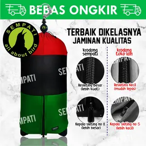 Krodong kerodong sangkar burung lovebird model bendera merek sempati