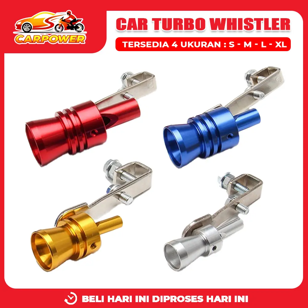 Penyiul Turbo Knalpot Mobil Ukuran S-XL Car Turbo Whistler Modifikasi Bahan Paduan Aluminium