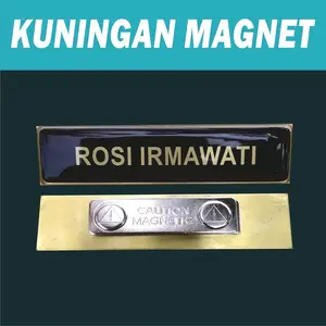 nametag kuningan manget pxl 2x8