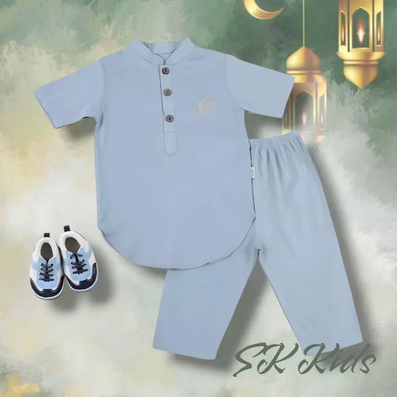 Setelan Koko Anak Laki-Laki Usia 6 Bulan-10 Tahun Bahan Katun - Muslim - Baju Nyaman Pendek 5