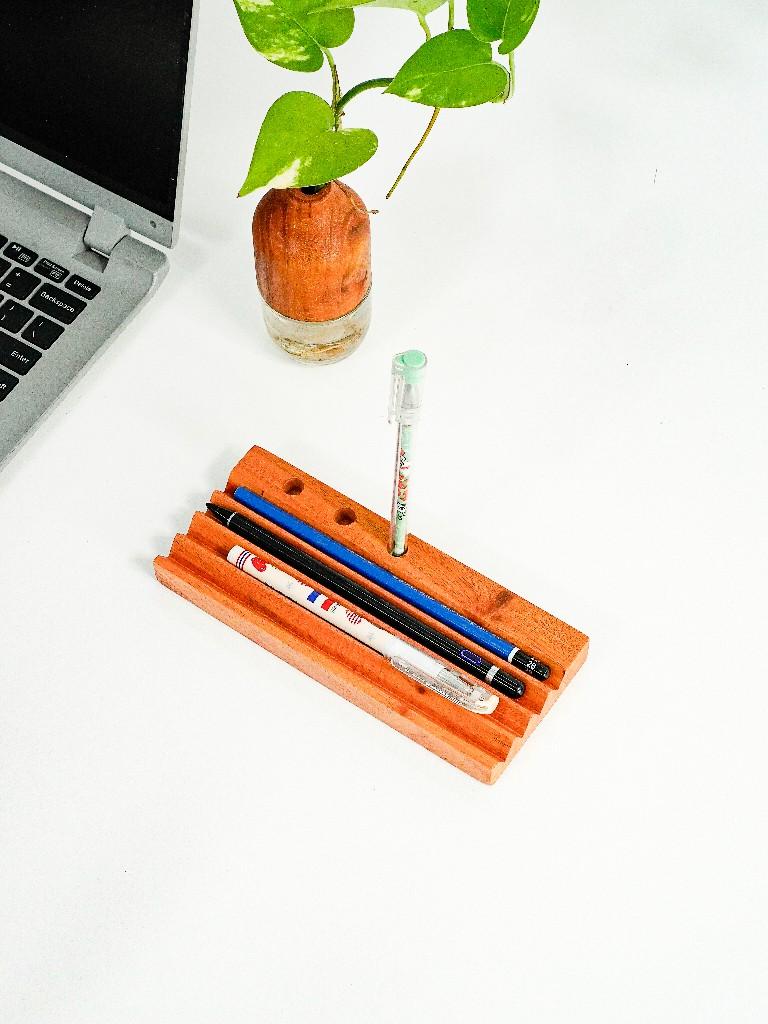 Product Introduction of Tempat pencil kayu | wooden pen tray | deks organize | nampan pencil 2