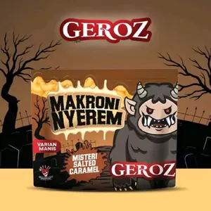 Halal Geroz Makroni Nyerem Manis Caramel dan Tiramisu Keju Nikmat Maut
