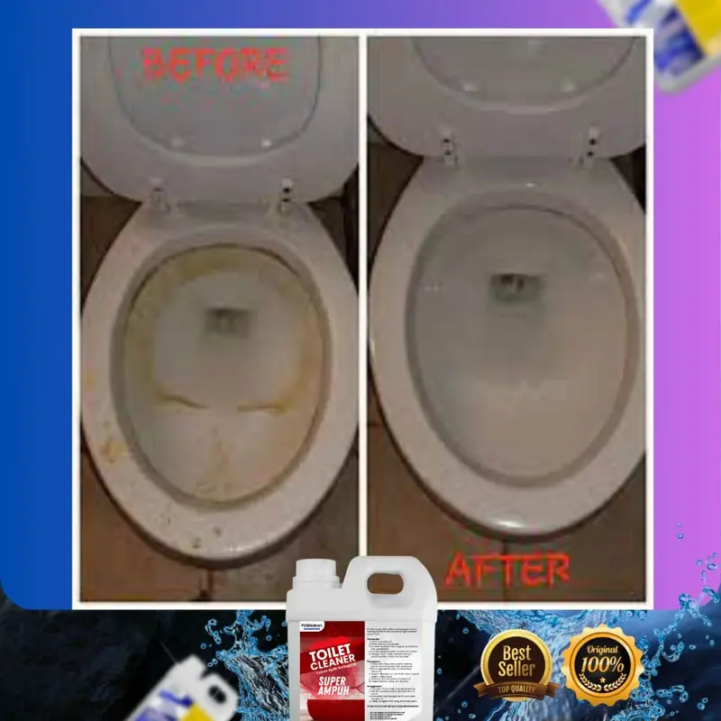 PUSHCLEAN TOILET CLEANER CAIRAN PEMBERSIH KAMAR MANDI WARNA PINK PEMBERSIH KERAK TOLET CLOSET KRAN WASTAFEL TOREN 3