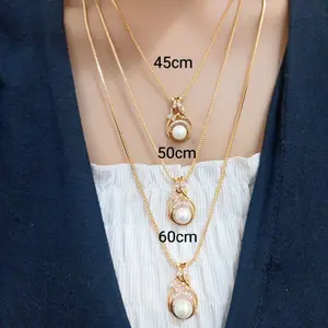 Kalung Itali 60cm Labu Muti Emas Perhiasan