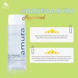 Amura Stay Young Toner - Melembabkan Mengangkat Kotoran Menyegarkan & Pembersih 6