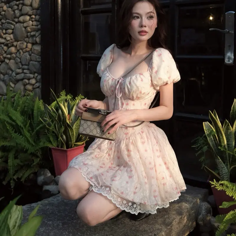 Váy Molly - Váy thiết kế Sassysis tùng phồng hoa trơn 0