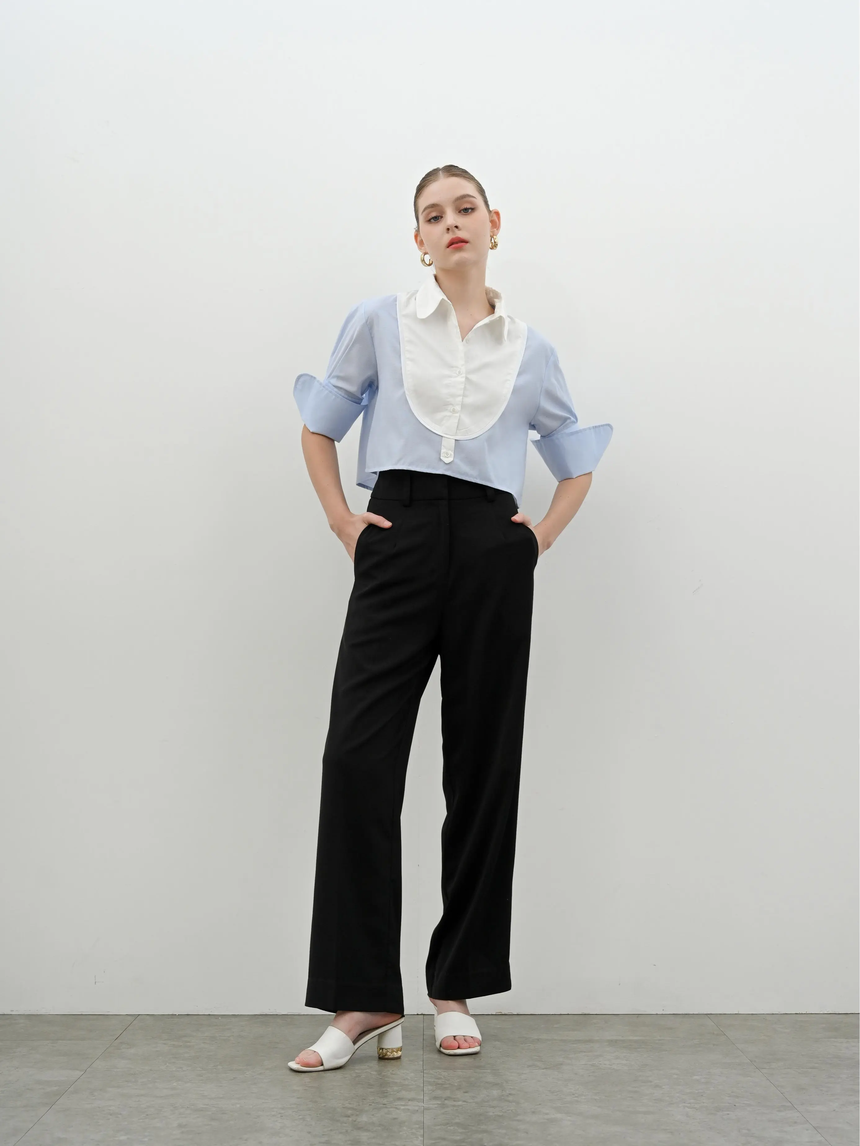 ENCAPSULE – Emerson Cropped Shirt (Classic Design & Modern Fit)