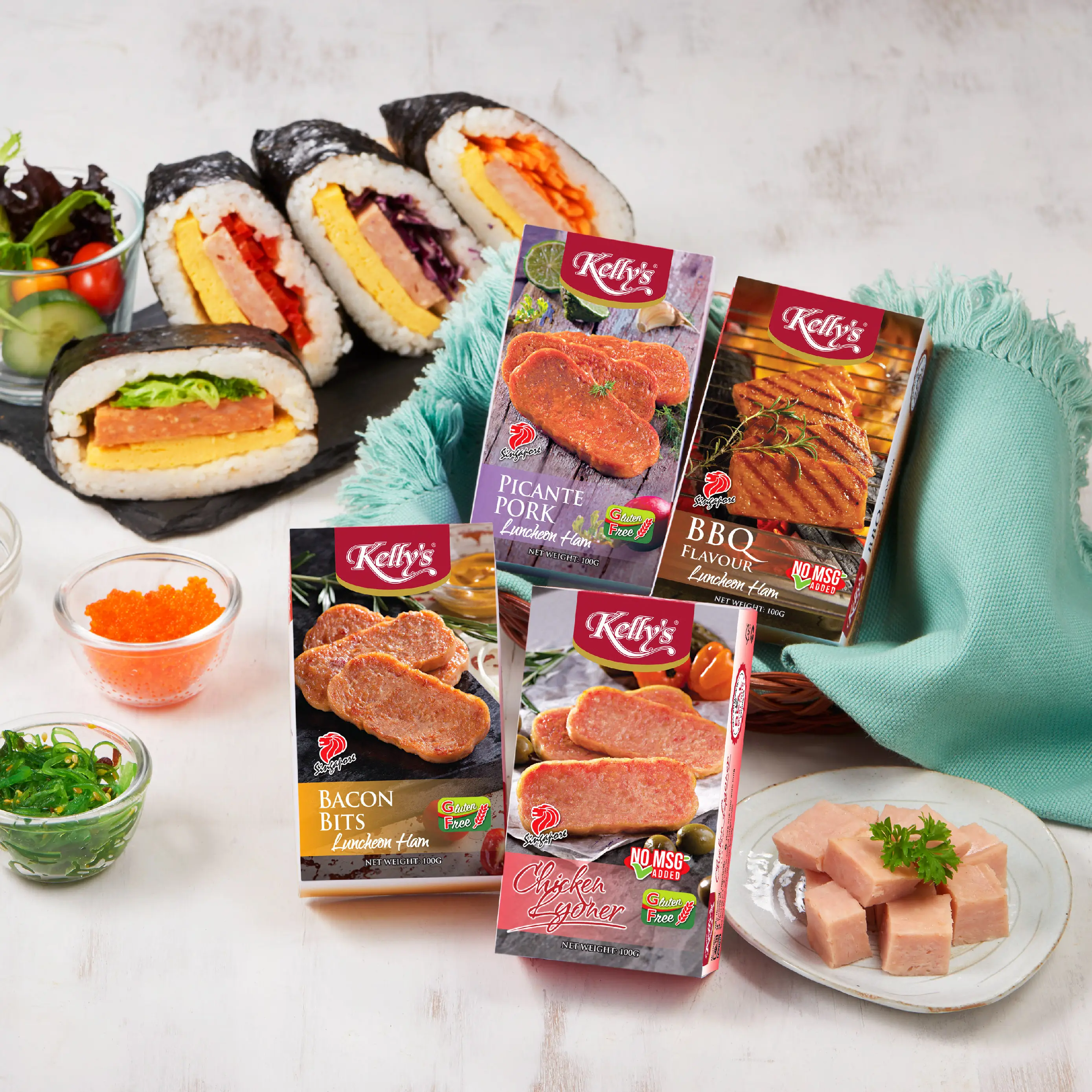 [Bundle of 12] Kelly's Luncheon Ham 100g Instant Food Meat