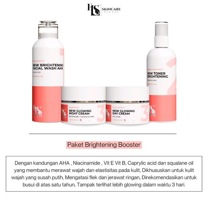 LS SKINCARE PAKET NEW SKINCARE BPOM BRIGHTENING BOOSTER PERAWATAN KECANTIKAN Wajah 3
