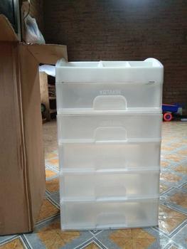 Product Review of Rak Kosmetik 5 Susun Laci Tarik Organizer Meja Rias Kamar Storage Serbaguna Plastik Putih Aesthetic Bagus from N**i 0