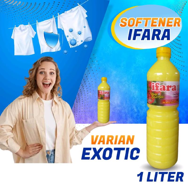 Softener Ifara Pelembut dan Pewangi Pakaian Original 1 Liter - Clean, Anak, Bunga, Merah 6
