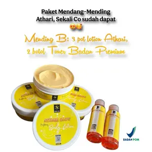 (5 PCS) PAKET MENDANG MENDING ATHARI GLOW ISI 3 POT LOTION PENCERAH PLUS 2 BTL TONER BADAN PREMIUM