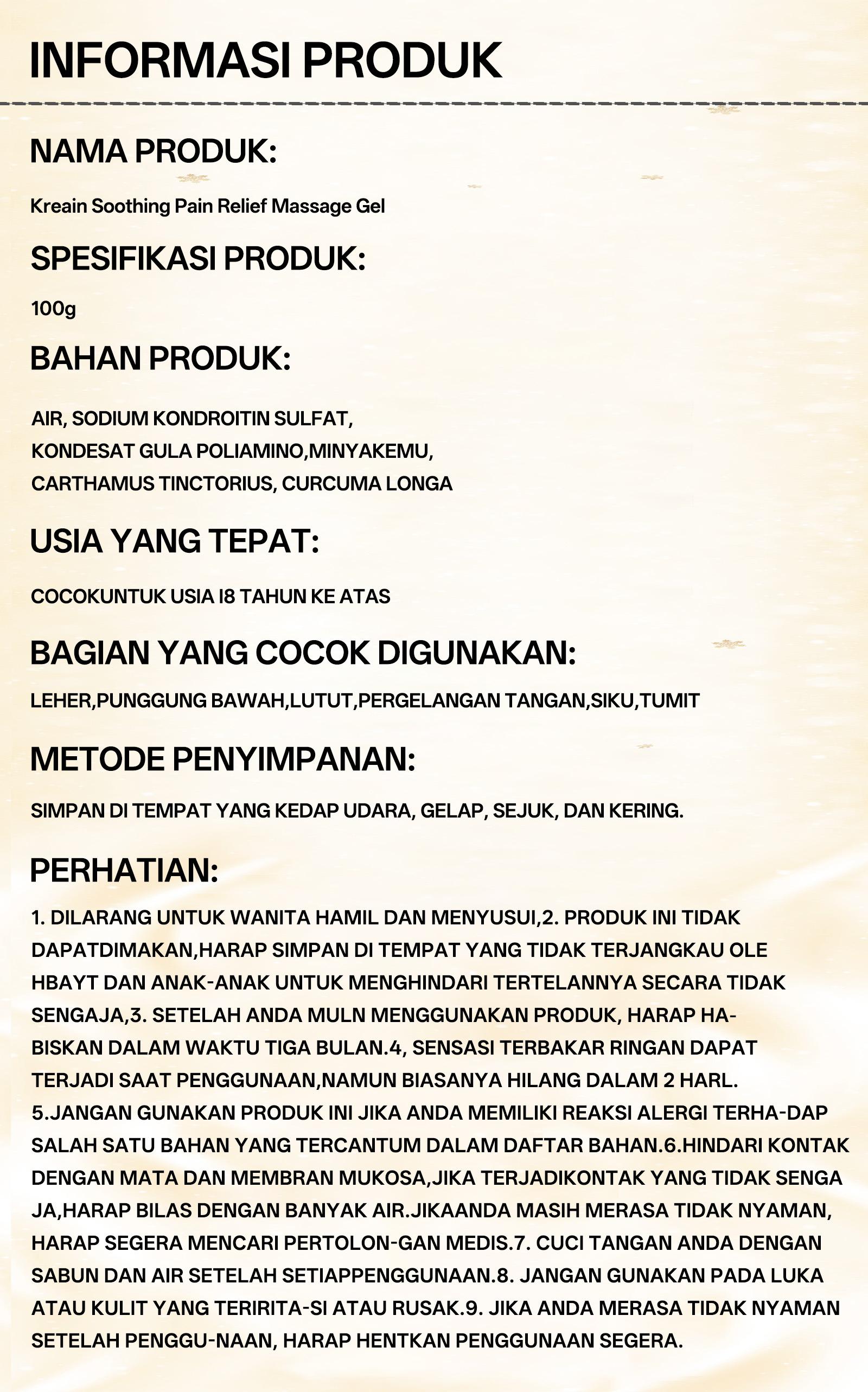 (BISA COD) 100g/50g Kreain Krim Kolagen Sendi Menenangkan Nyeri Tulang Sendi Krim Perbaikan Koreksi Deformasi