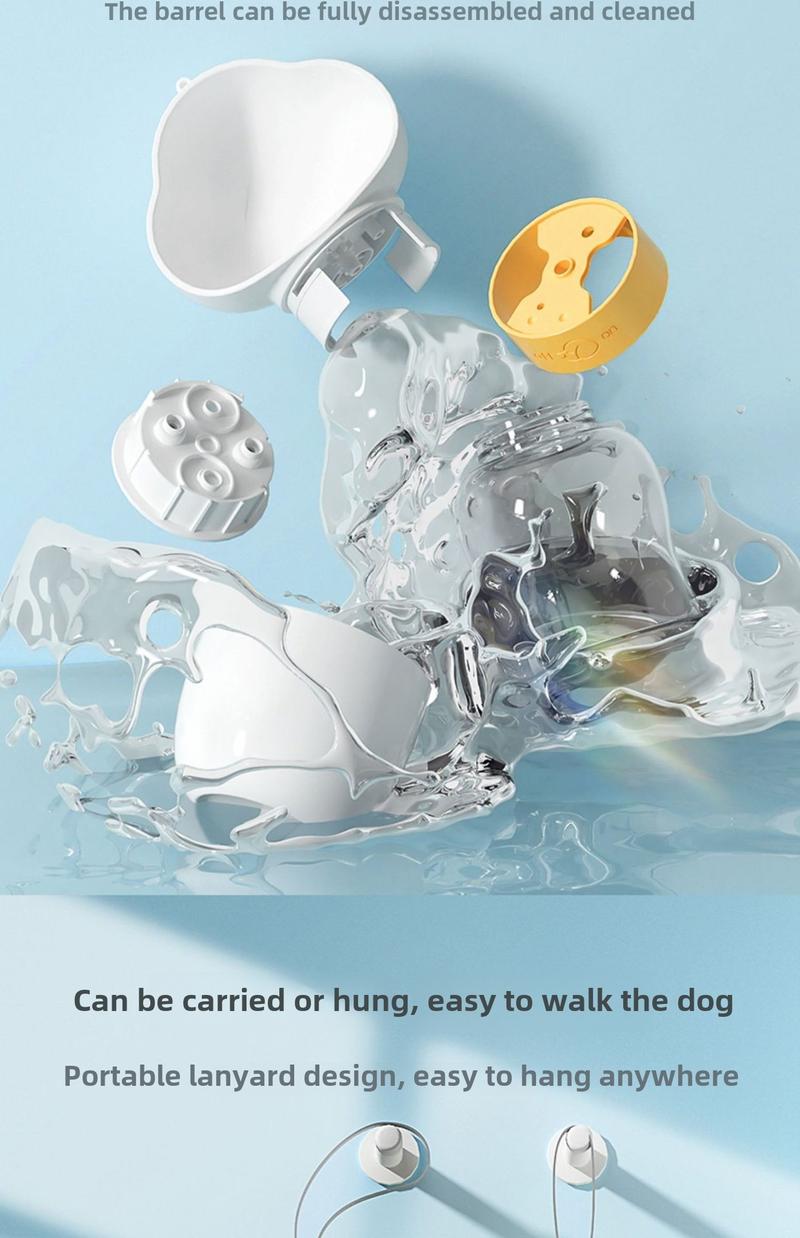 Product Introduction of One-touch water dispenser, portable pet water cup for feeding dogs and cats, outdoor portable water bottle, leak-proof design, lightweight and durable, essential water feeder for dog walking 8