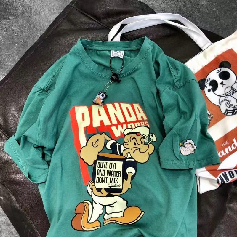 Product Introduction of Oversize trendy hip-hop short sleeved T-shirt from Europe and America, women's loose plus size high street trendy couple top 7